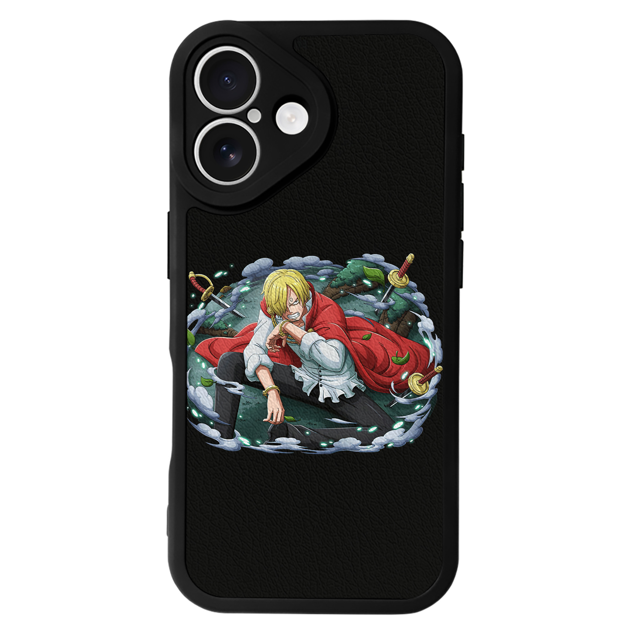 （画像用） ワンピース サンジ ONE PIECE Sanji 【iPhone 16シリーズ対応】シリコンスマホケース（レザー調） 材質：シリコン